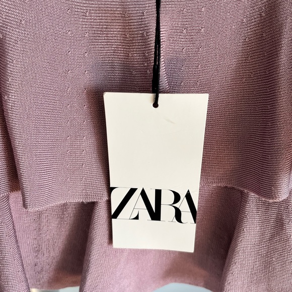 🌻3/25$ New with tags Zara Lilac ruffle crop top Small - Picture 2 of 8